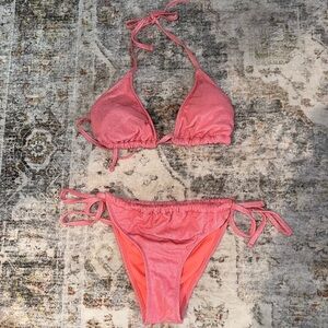 Target Pink Sparkly Bikini Set